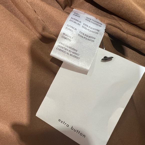 CALVIN KLEIN Walker Tobacco Melange Single-breasted Peacoat Infinite Stretch Lrg - Picture 7 of 12